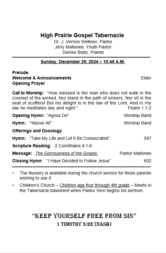 Bulletin Cover 24-12-29th, Inside Left