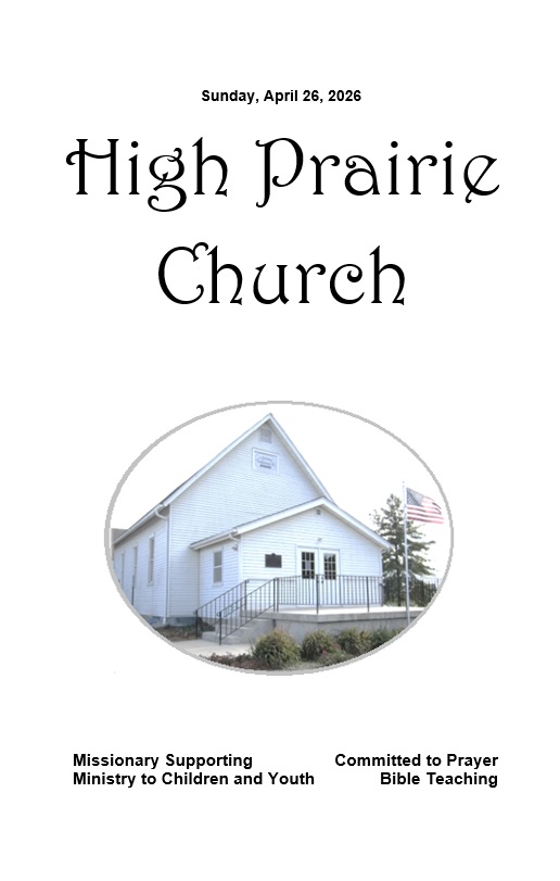 Bulletin Cover 26-4-26th, Front