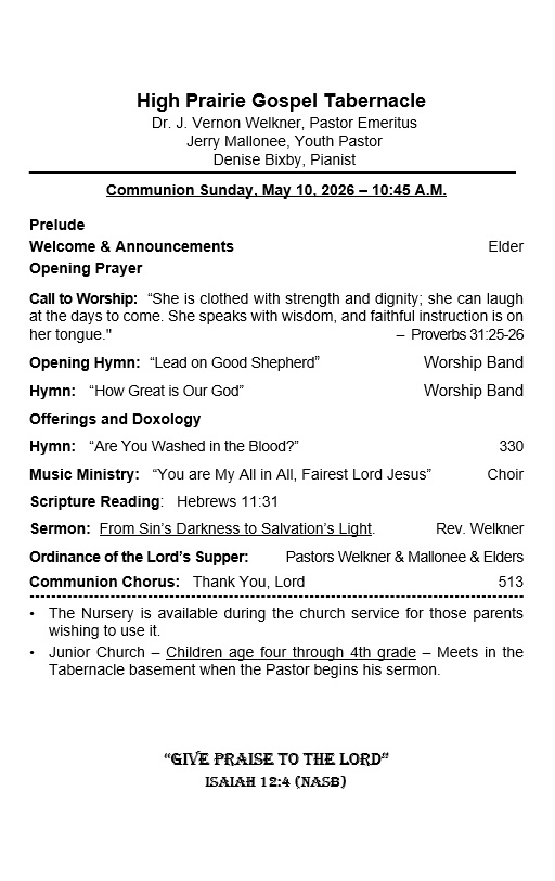 Bulletin Cover 26-5-10, Left