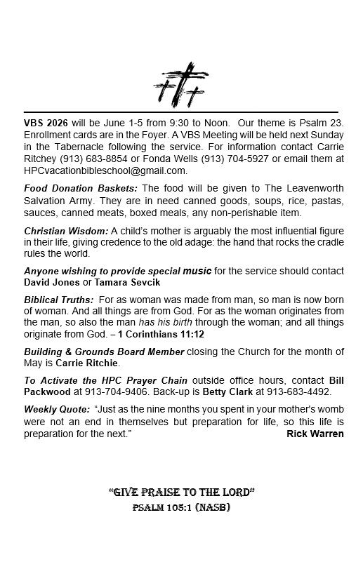 Bulletin Cover 26-5-10, Right