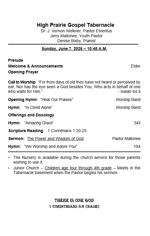 Bulletin Cover 26-6-7, Left